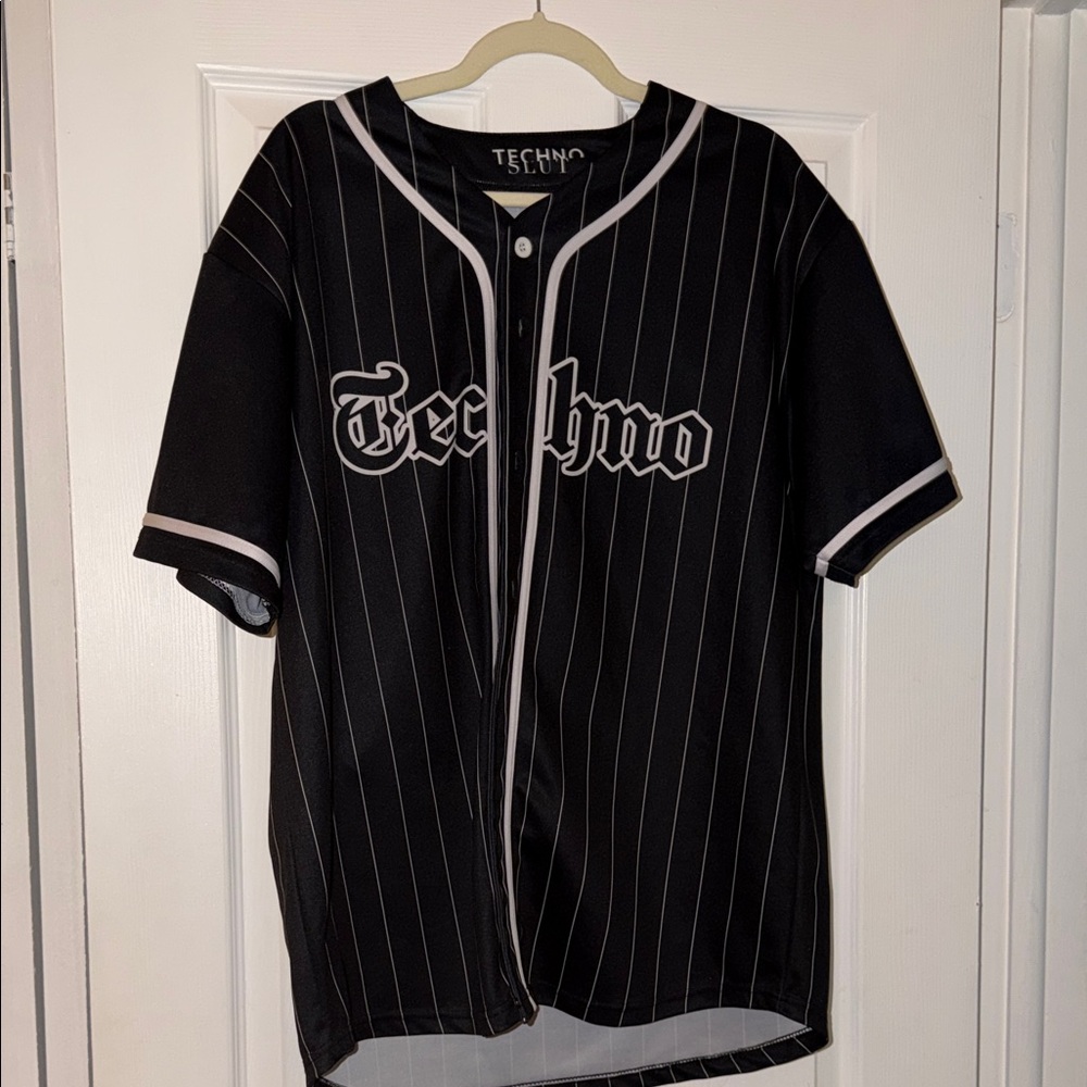 Black Pinstripe Men's Jersey